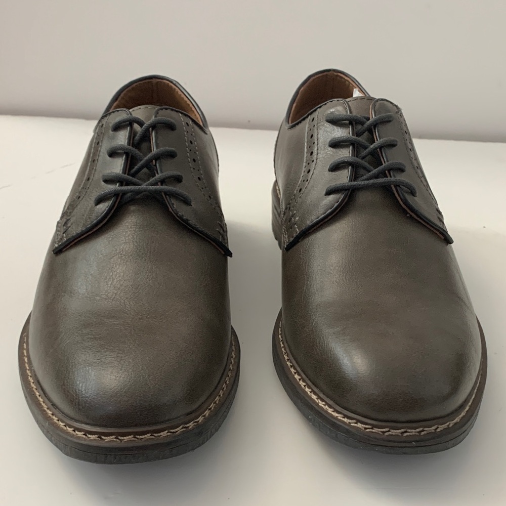 R2 Men's Leather Oxford Shoes - Dark Gray